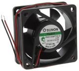 Sunon PMD Series Axial Fan, 12 V dc, DC Operation, 53.5m³/h, 3.2W, 269mA Max, 60 x 60 x 25mm